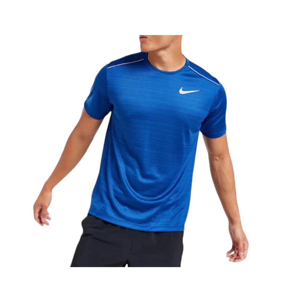 Nike Miler Running Dri Fit Mens T Shirt XL Navy Short Sleeve Crew Neck Logo